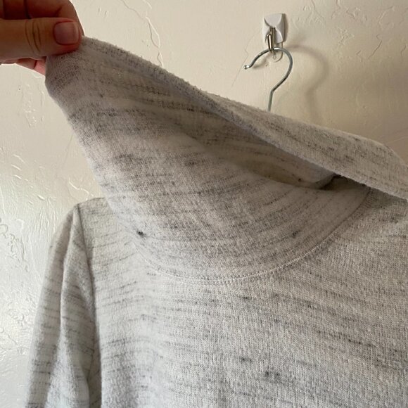 Anthropologie Maeve Risa Hacci Tunic Heather Gray White Cowl Neck - Picture 6 of 10